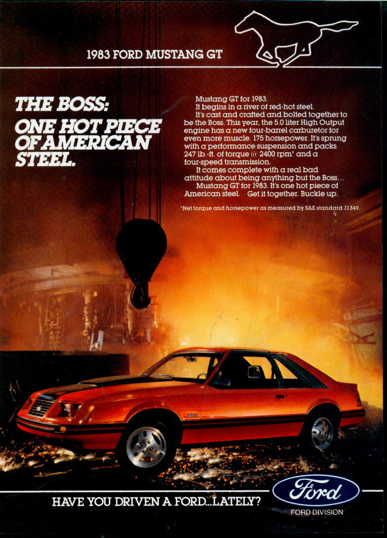 1983 Ford Mustang Advertising